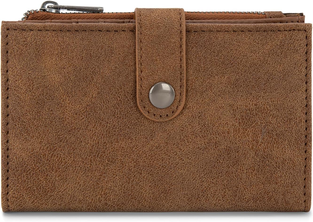 HOT× Wrangler Small Wallet for Women Designer Bifold Wallet Embossed Women'S Wallets, Card Cases & Money Organizers, Brown