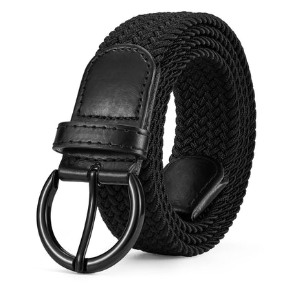 HOTJASGOOD Women Men Braided Woven Elastic Stretch Waist Belt Golf Canvas Fabric Casual Belt for Jeans Pants
