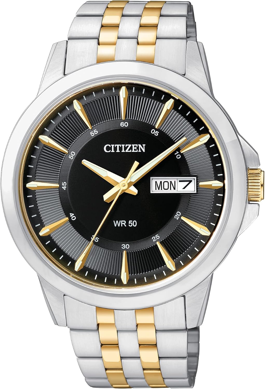 HOTCitizen Quartz Mens Watch, Stainless Steel, Classic, Two-Tone