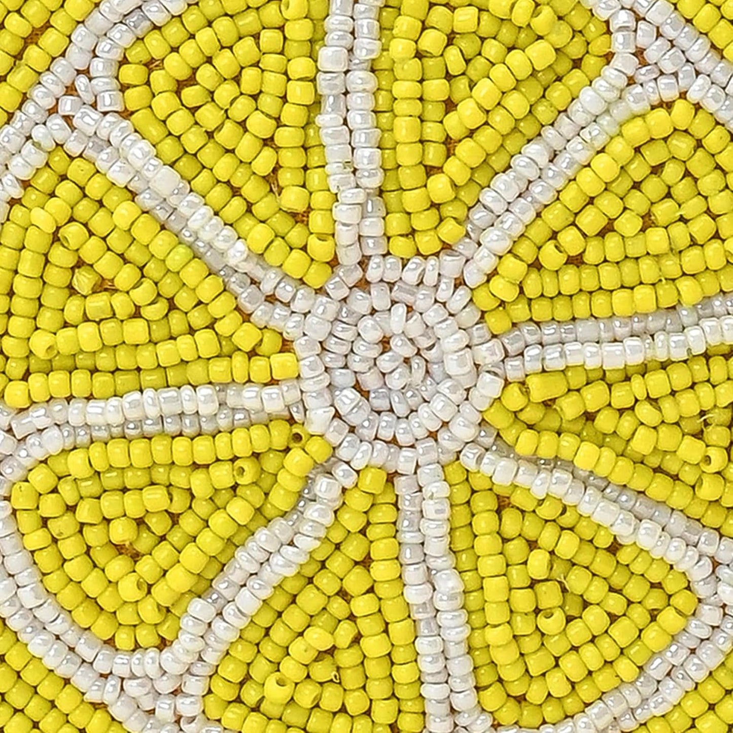 HOTAmerica & Beyond Hand-Beaded Lime Citrus Coin Pouch Mini Zip Pouch with Tassel, 5" x 3.5"