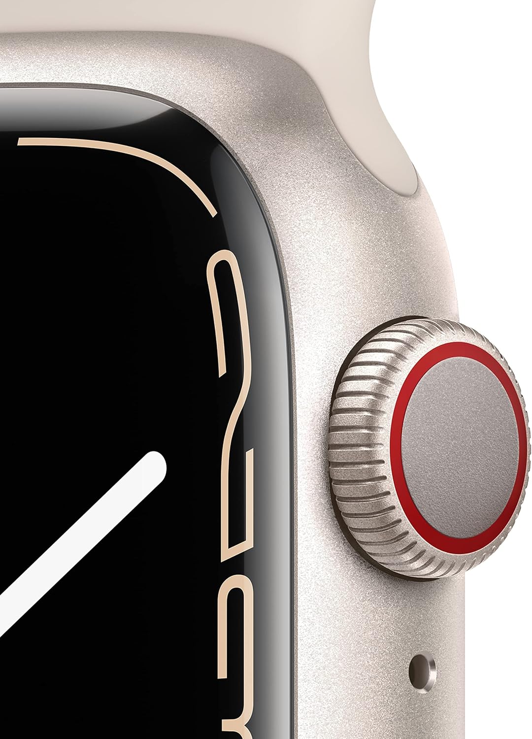 HOTApple Watch Series 7 (GPS + Cellular, 41MM) - Starlight Aluminum Case with Starlight Sport Band (Renewed Premium)