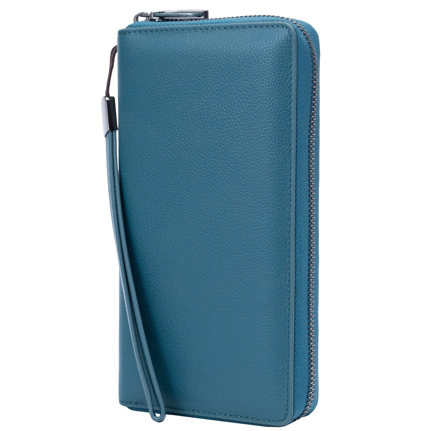 HOTBveyzi Women RFID Blocking Wallet Leather Zip Around Phone Clutch Large Capacity Ladies Travel Purse Wristlet