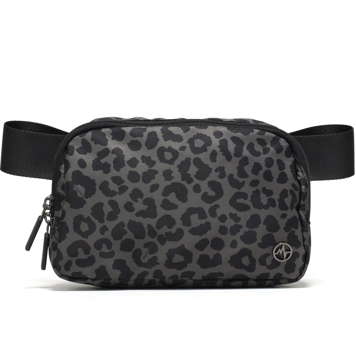 HOTPander Two Way Zipper Fanny Pack Nylon Everywhere Belt Bag for Women, Water Repellent Waist Packs, Crossbody Bags with Adjustable Strap (Grey Leopard)