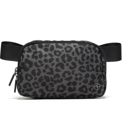 HOTPander Two Way Zipper Fanny Pack Nylon Everywhere Belt Bag for Women, Water Repellent Waist Packs, Crossbody Bags with Adjustable Strap (Black).