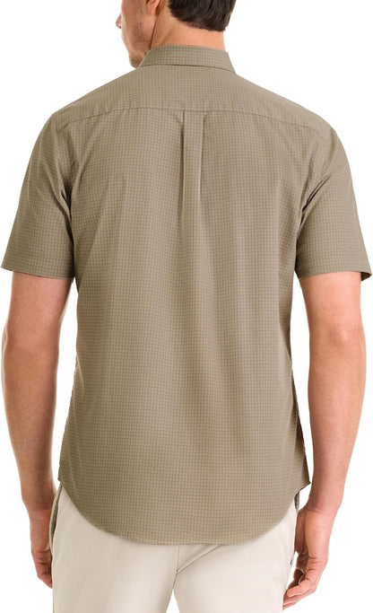 HOTVan Heusen Mens Wrinkle Free Short Sleeve Button Down Check Shirt