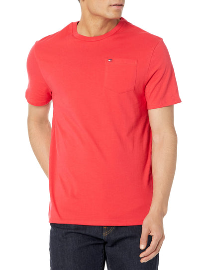 HOTTommy Hilfiger Men's Essential Short Sleeve Cotton Crewneck Pocket T-Shirt