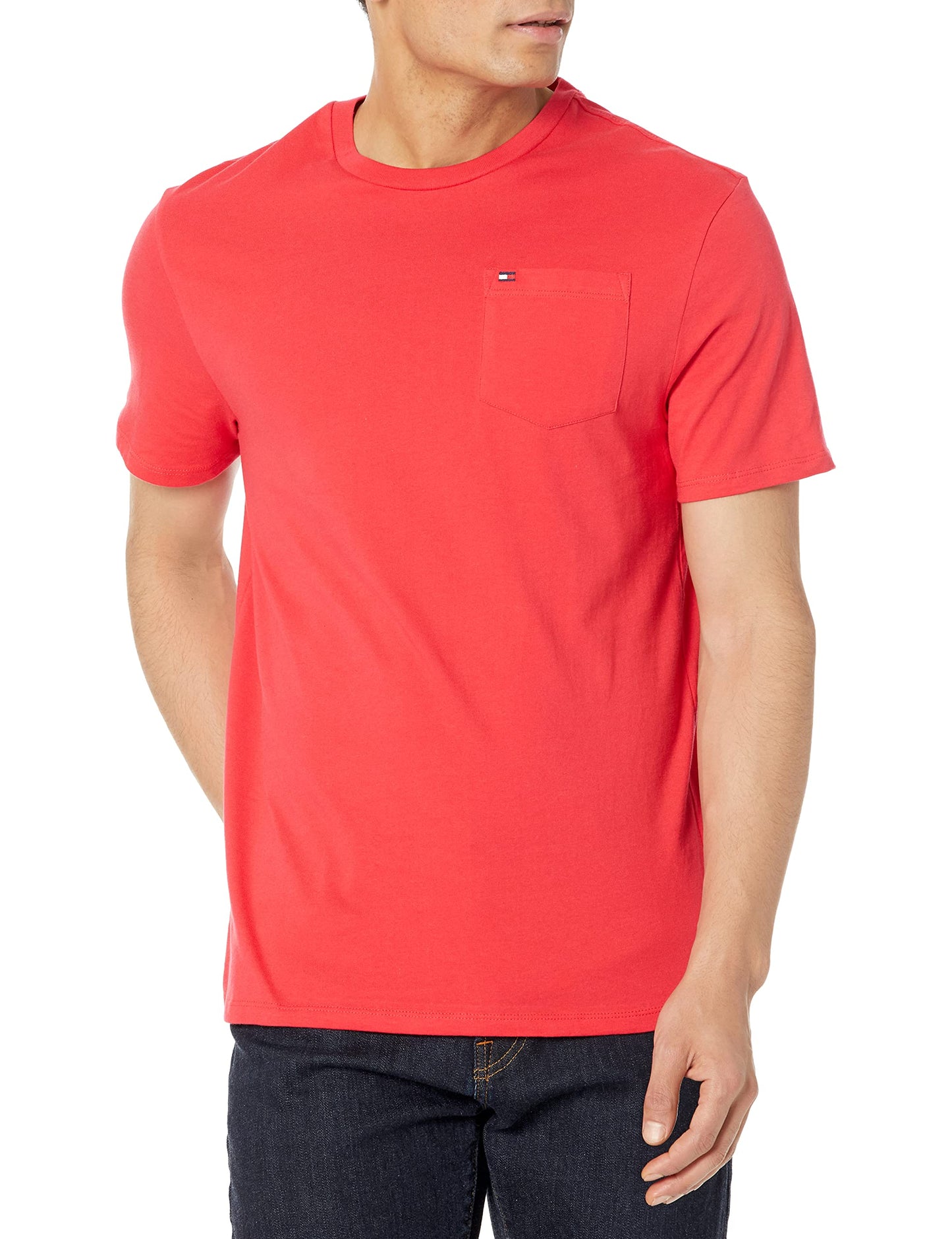 HOTTommy Hilfiger Men's Essential Short Sleeve Cotton Crewneck Pocket T-Shirt