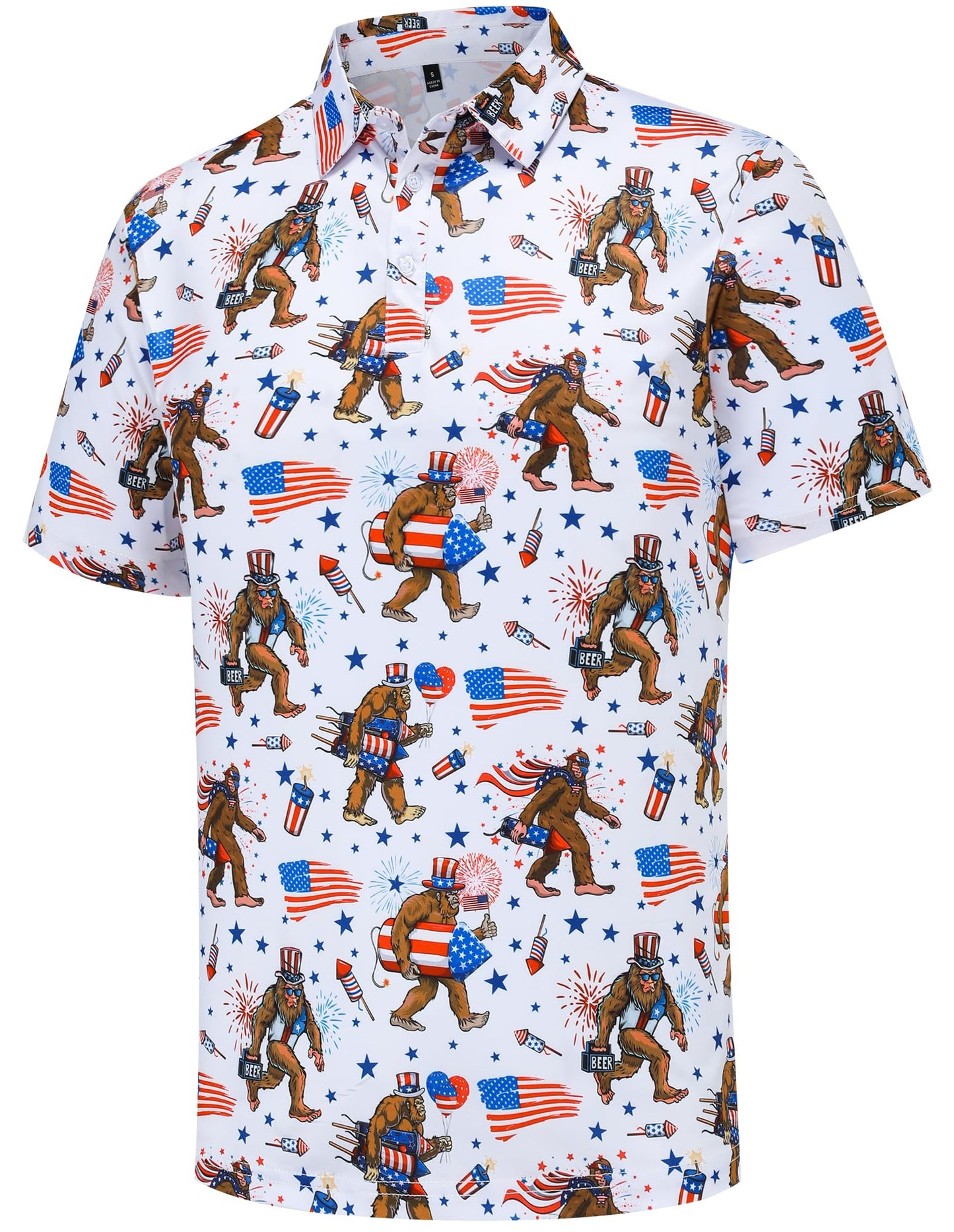 HOTMens Golf Polo Shirts Short Sleeve Moisture Wicking Dry Fit Performance Casual Funny Golf Polo Shirts for Men