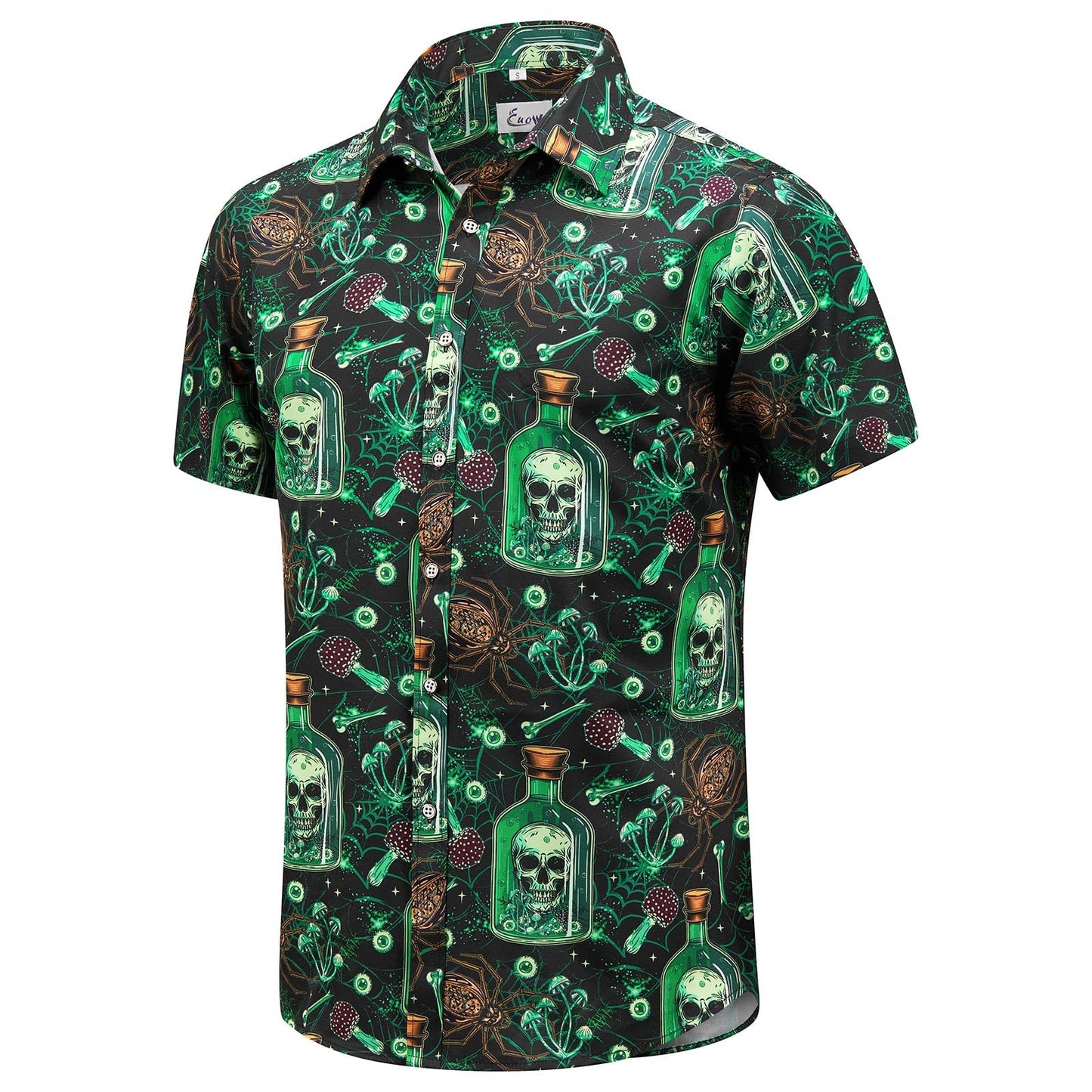 HOTEUOW Men's Hawaiian Shirt Short Sleeve Printed Button Down Beach Shirts