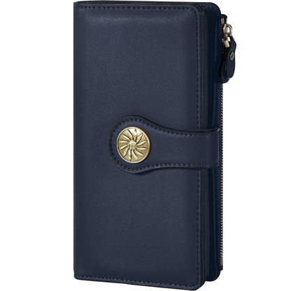 HOTTravelambo Women's Wallet RFID Blocking Trifold Clutch Large Capacity Credit Card Holder Travel Purse