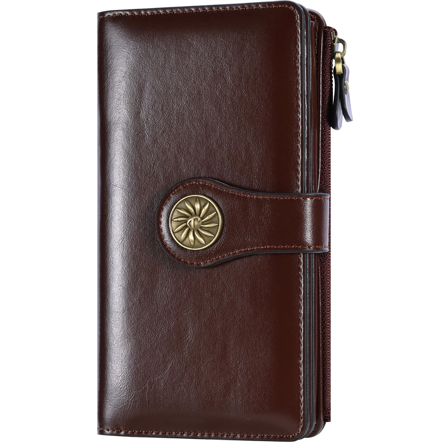 HOTTravelambo Women's Wallet RFID Blocking Trifold Clutch Large Capacity Credit Card Holder Travel Purse