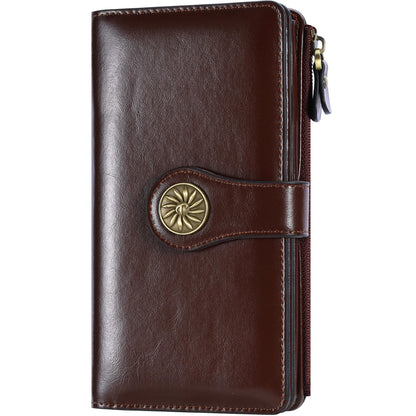 HOTTravelambo Women's Wallet RFID Blocking Trifold Clutch Large Capacity Credit Card Holder Travel Purse