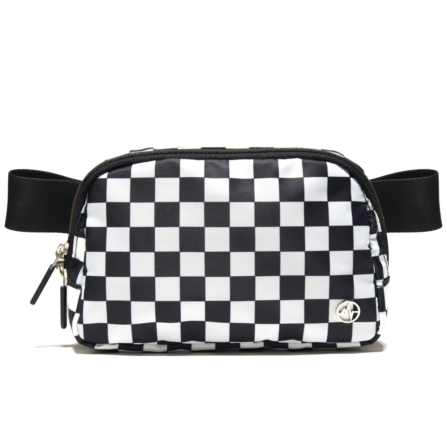 HOTPander Two Way Zipper Fanny Pack Nylon Everywhere Belt Bag for Women, Water Repellent Waist Packs, Crossbody Bags with Adjustable Strap (White Opal).