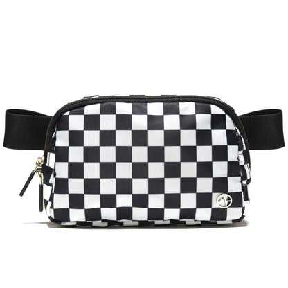 HOTPander Two Way Zipper Fanny Pack Nylon Everywhere Belt Bag for Women, Water Repellent Waist Packs, Crossbody Bags with Adjustable Strap (Midnight Leopard)