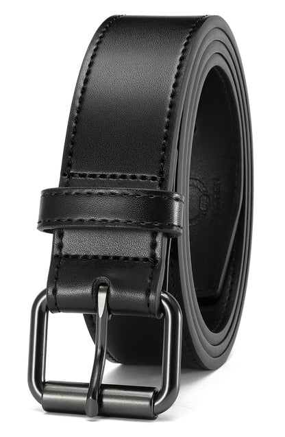 HOTCHAOREN Work Belts for Men, Leather Belt Heavy Duty for Daily Wear | Genuine Leather, Solid Buckle, Casual Wear, Everyday Dress, Gift Box