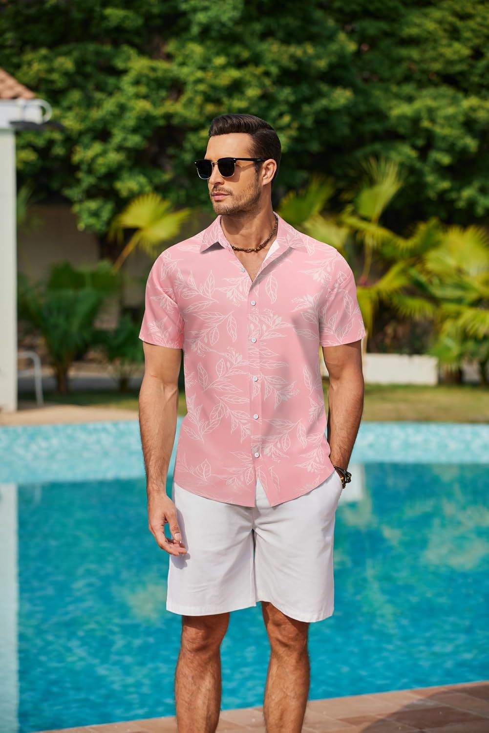 HOTCOOFANDY Mens Hawaiian Shirts Short Sleeve Button Down Aloha Shirt Casual Beach Clothes