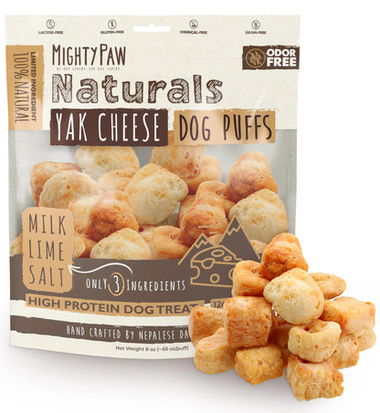 HOTMighty Paw Yak Cheese Dog Chews – All-Natural Long Lasting Hard Chew for Aggressive Chewers – High Protein, Odor-Free Dog Treat – 3 Ingredient Natural Yak Chews for Large Dogs – (4 Pack)