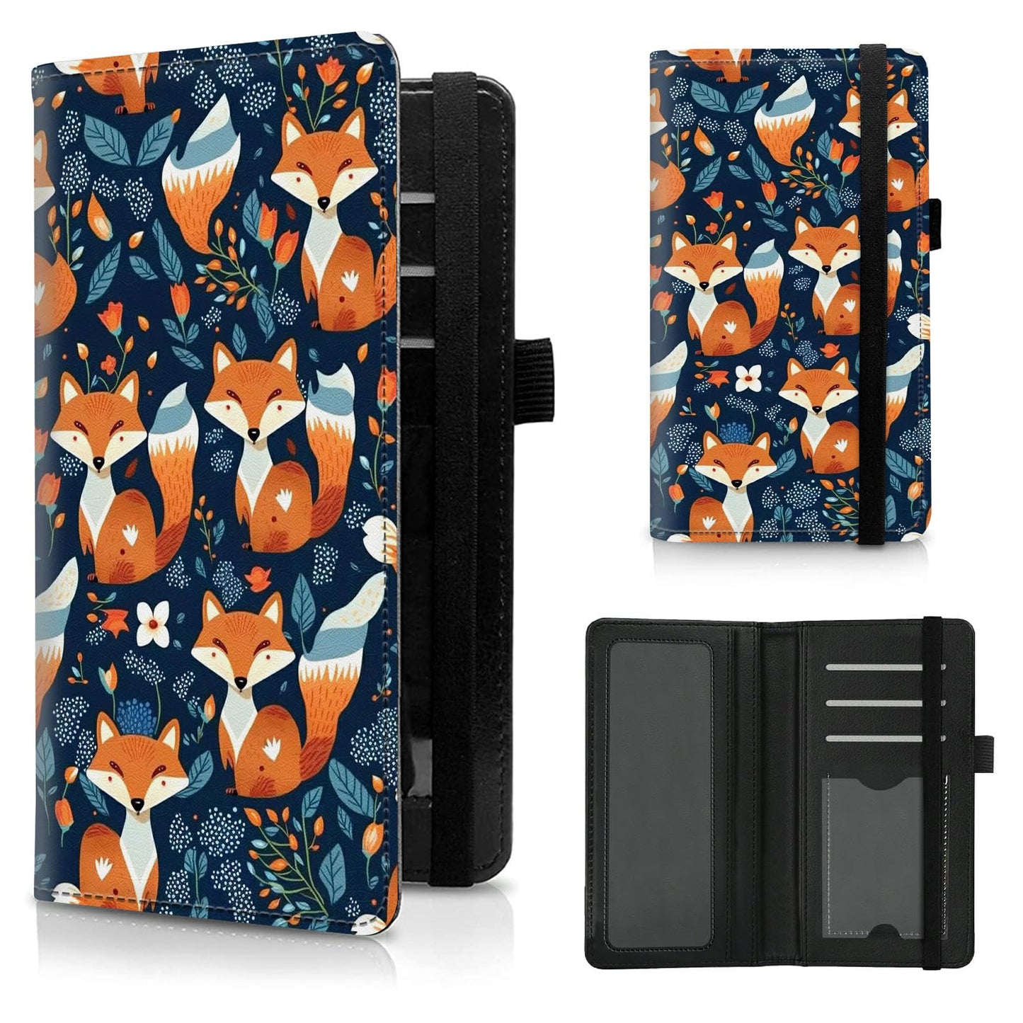 HOTCheck Book Cover for Personal Checkbook American Flag Sunflowers Cow Pattern Design PU Leather Checkbook Cover for Men Women with Card Slot & Pen Holder and Elastic Strap for Duplicate Checks