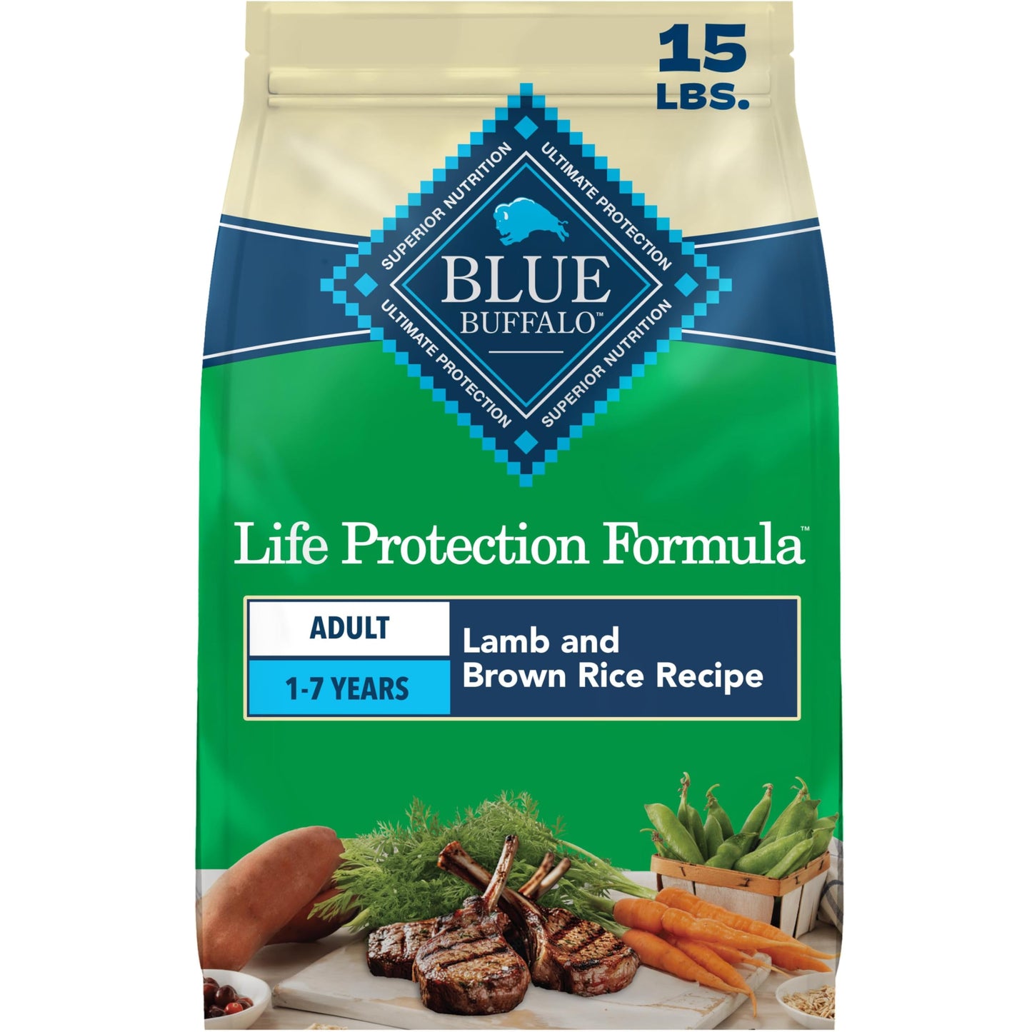 HOTBlue Buffalo Life Protection Formula Chicken Adult Dry Dog Food, 15 lb | Real Chicken #1 Ingredient, Supports Immunity with Antioxidant-Rich LifeSource Bits, Promotes Healthy Muscle Development