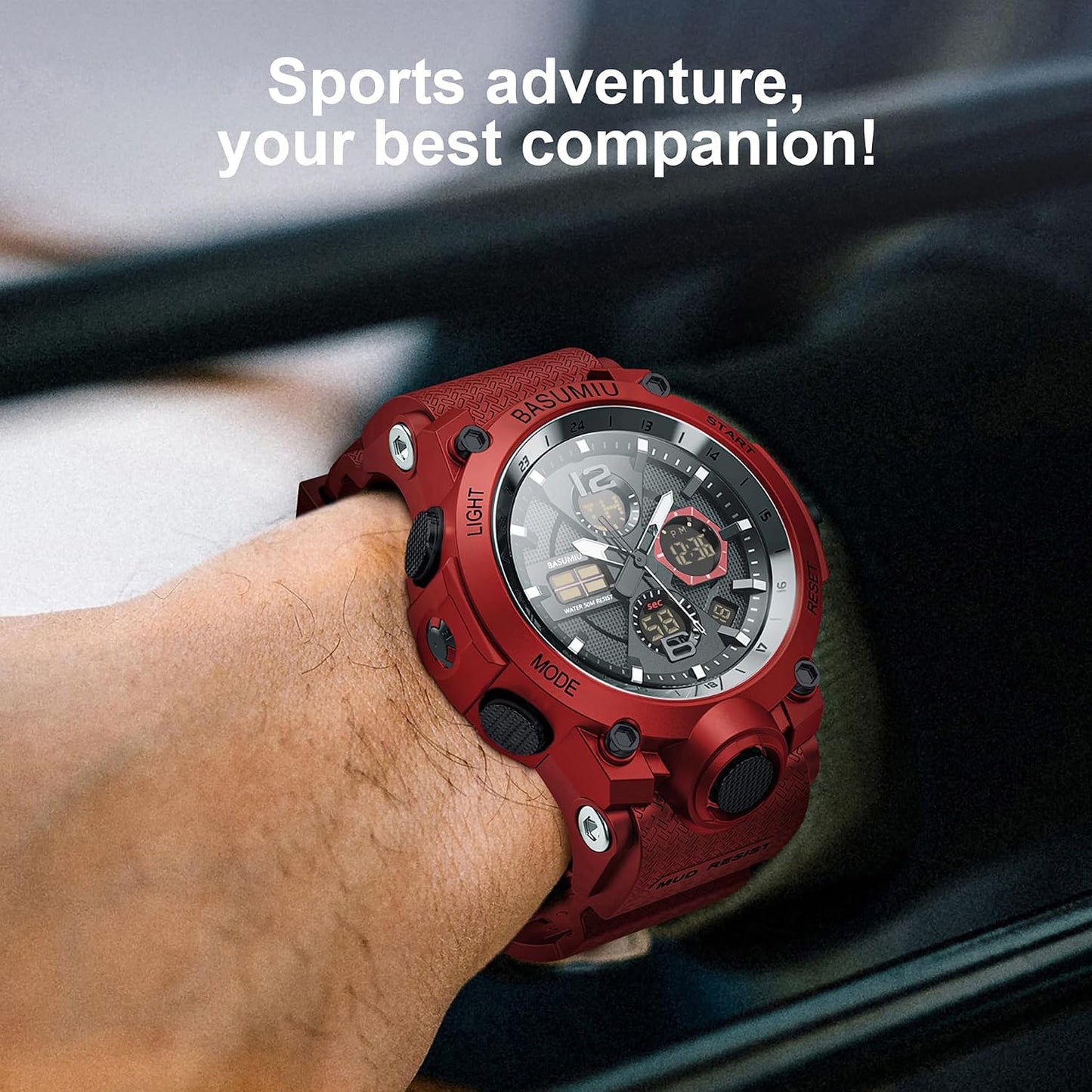 HOTGold Military Dive Tactical Digital Man Watches for Men Nice Luxury Waterproof Diver Mens Watches Work Black Sports
