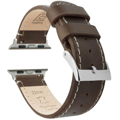 HOTBARTON WATCH BANDS - Top Grain Leather Watch Bands Compatible with Apple Watch Models - 1, 2, 3, 4, 5, 6, 7, 8, 9, 10, SE, Ultra & Ultra 2