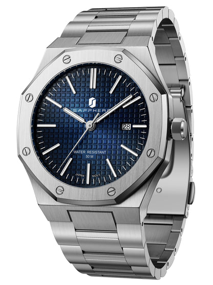 HOTSAPPHERO Mens Watches Stainless Steel Quartz Watch for Men Waterproof Date Clock Fashion Business Wristwatch Gift for Men