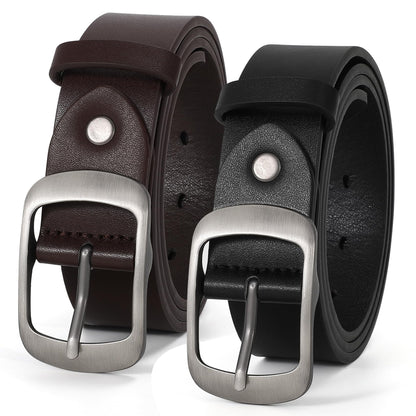 HOTVONMELLI 2 Packs Women Leather Belts for Jeans Fashion Leather Ladies Waist Belt