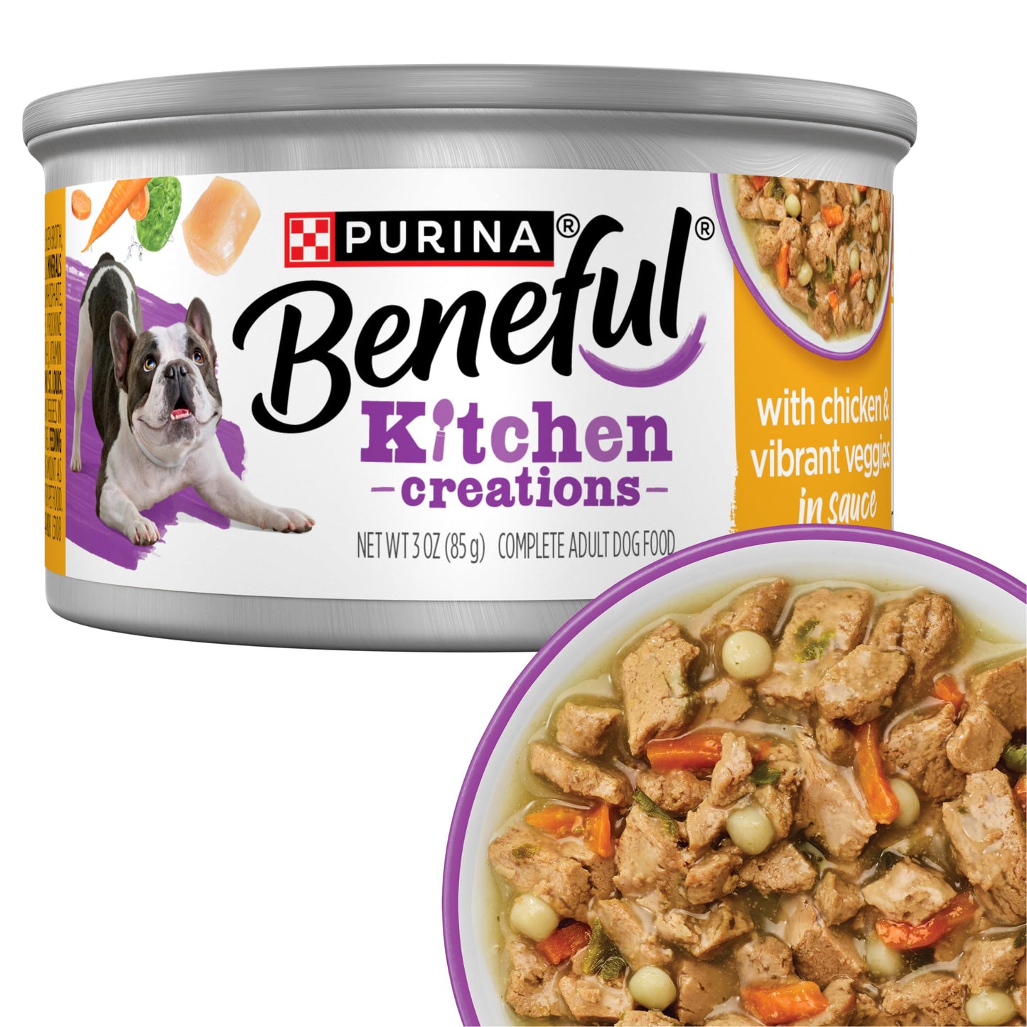 HOTPurina Beneful Kitchen Creations With Beef, Chicken, or Lamb Wet Dog Food Variety Pack - (Pack of 30) 3 oz. Cans