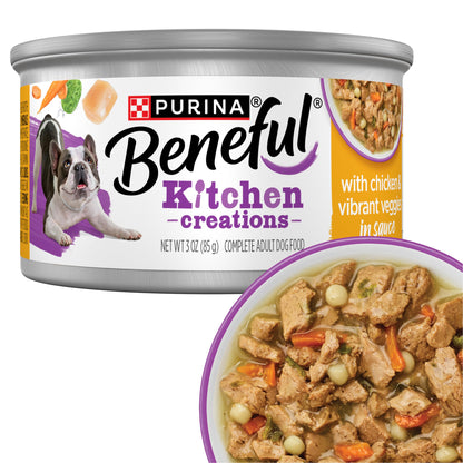HOTPurina Beneful Kitchen Creations With Beef, Chicken, or Lamb Wet Dog Food Variety Pack - (Pack of 30) 3 oz. Cans