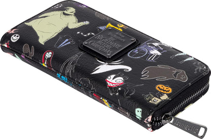 HOTLoungefly Disney The Nightmare Before Christmas Wallet - Accordion Style & Zip Around