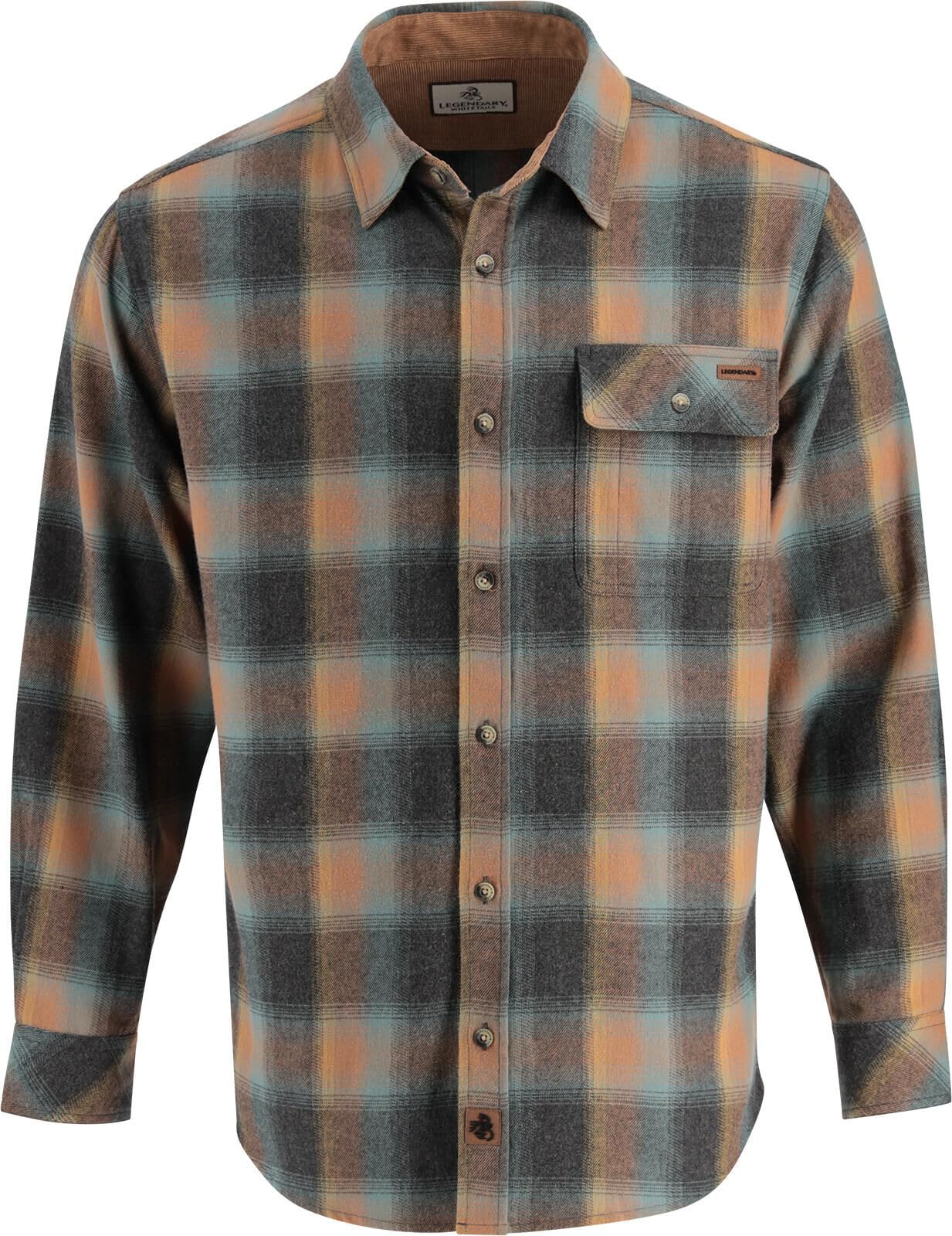 HOTLegendary Whitetails Mens Long Sleeve Button Down 100% Cotton Flannel Shirt