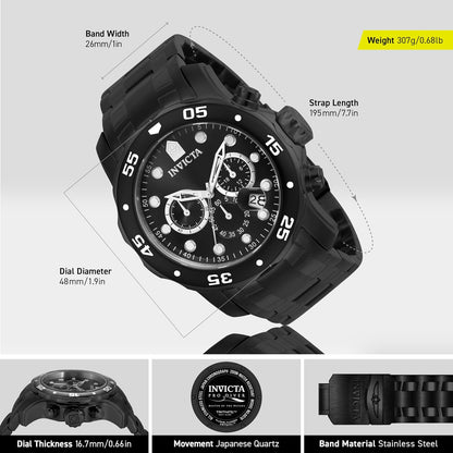 HOTInvicta Men's Pro Diver Collection Chronograph Watch