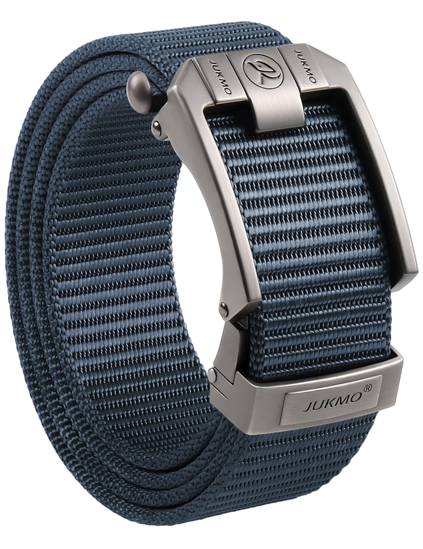 HOTJUKMO Men's Ratchet Belt, Nylon Web with Automatic Slide Buckle in Gift Box | Zinc Alloy Buckle with Micro-Adjust & Trimmable Webbing