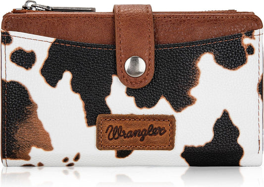 HOTWrangler Wallet for Women Bifold Card Holder with Zipper and ID Window