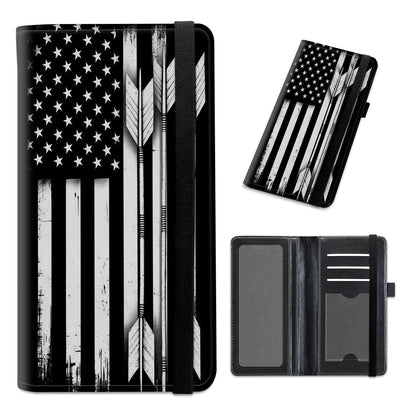 HOTCheckbook Cover for Personal Checkbook Leather Check Book Covers for Women Men with RFID Blocking Multi Card Slots Lightweight Compact Wallet, Retro Music Note