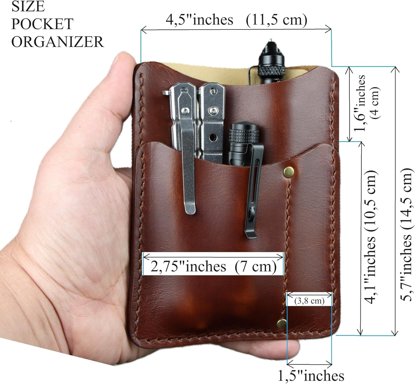 HOTEDC pouch EDC pocket organizer Leather pocket organizer PERSONALIZED, edc wallet, leather edc pouch, edc pouch leather, edc caddy, Men Leather EDC Organizer Sheath, Tactical Tool Pouch, Everyday Carry Tool HANDMADE IN USA.