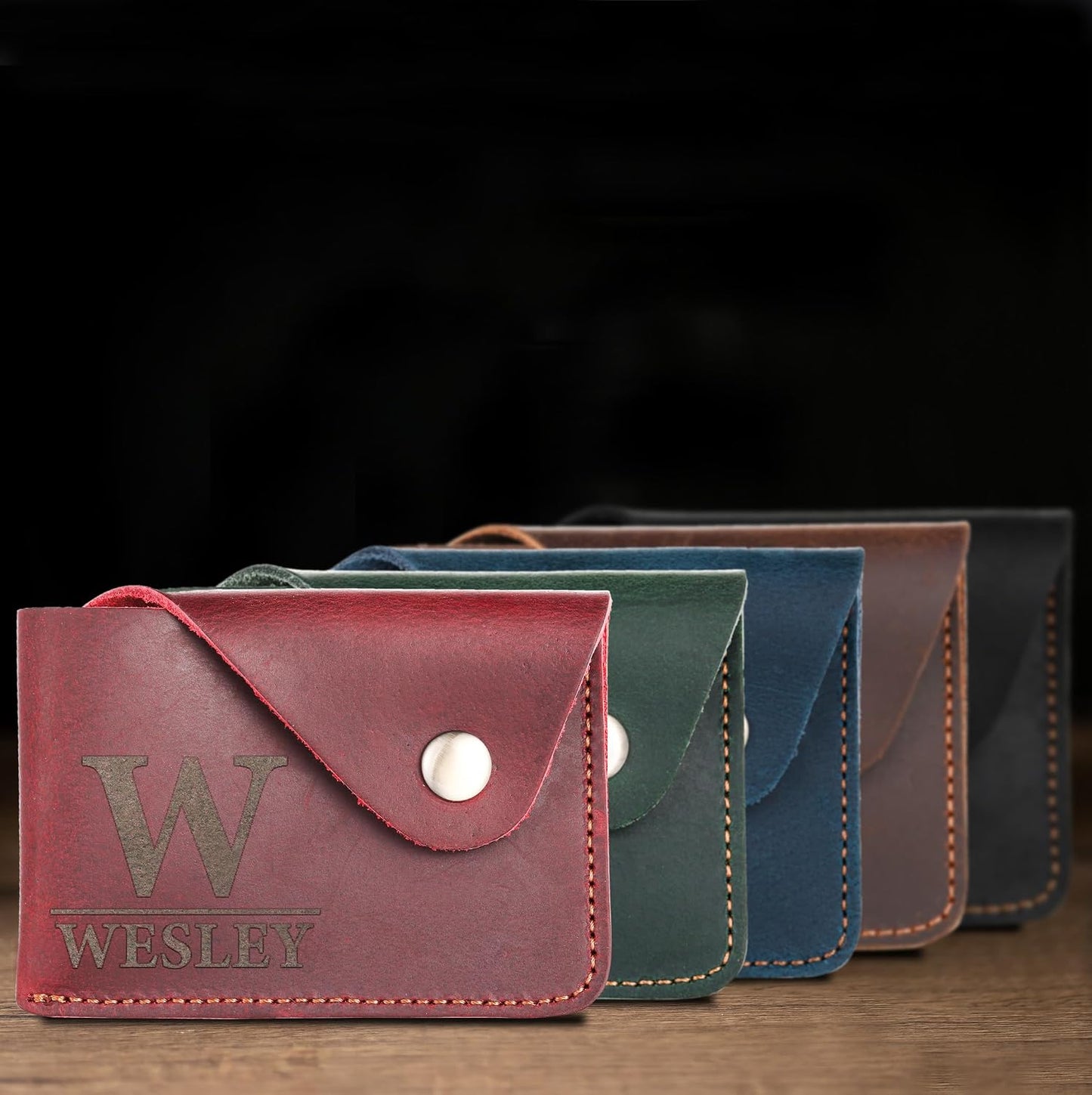HOTKenzal Slim Minimalist Wallet Gift, Thin Leather Wallets for Women and Men, Personalized Slim Card Case, Best Minimalist Wallets, Front Pocket Wallets for Men Leather, Customized Card Organizer,Holder
