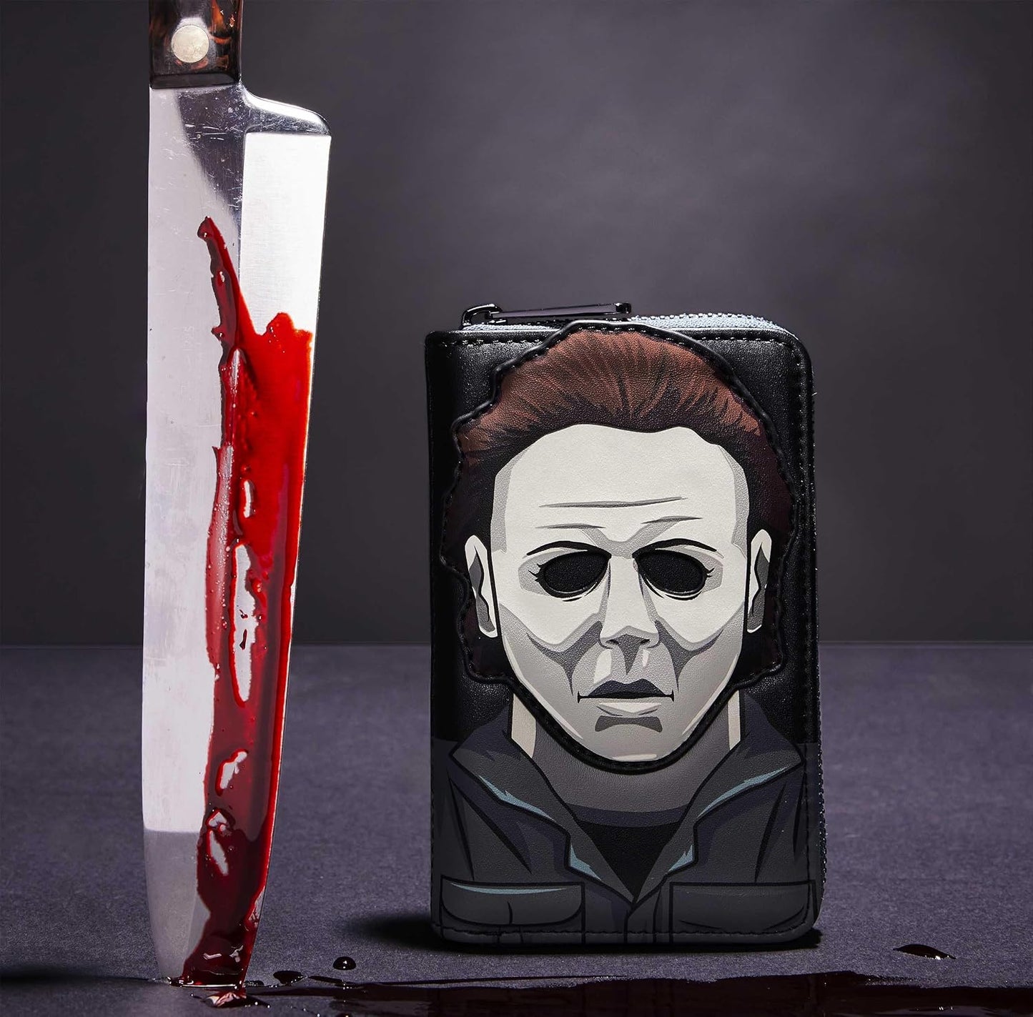 HOTHalloween Michael Myers Mask Cosplay Zip-Around Wallet
