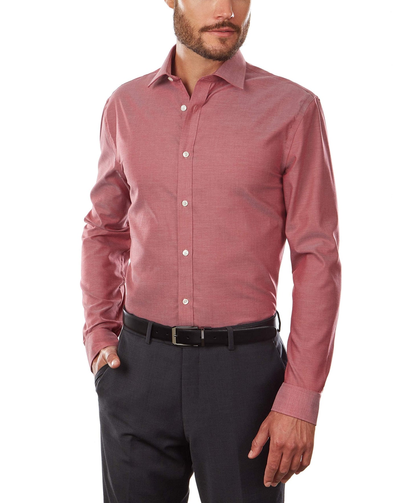HOTTommy Hilfiger Men's Slim Fit Non Iron Solid Dress Shirt