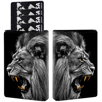 HOTPop Up Wallet Women Men with Money Slot,RFID Blocking Leather Minimalist Automatic Credit Card Holder Business Trifold Card Case-Purple Dream Catcher