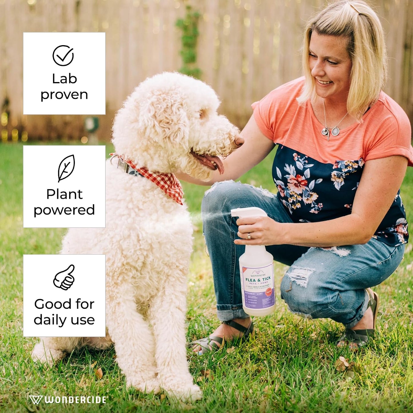 HOTWondercide Rose Flea & Tick Spray for Pets Plus Home with Natural Essential Oils 16 fl. oz.