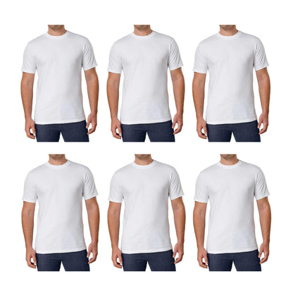 HOTKirkland Signature Men's Crew Neck Tee 100% Combed Heavyweight Cotton T-Shirts (Pack of 6)