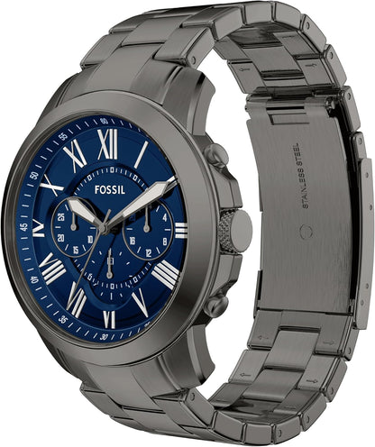 HOTFossil Men's Watch, Grant Quartz Stainless Steel Chronograph Watch for Men