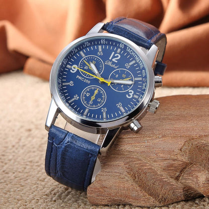 HOT6 Pack Men's Leather Quartz Watch Geneva Casual Dress Wrist Band Watches Wholesale Lots Set Men Watches Pack (6pcs-C005)