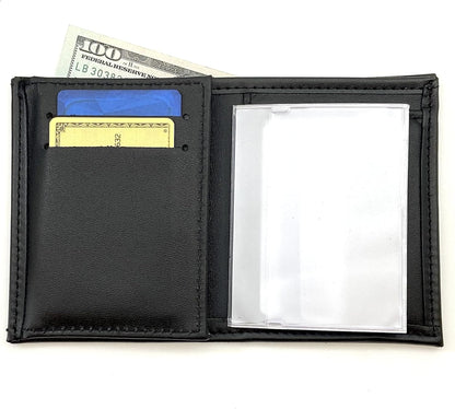 HOTPerfect Fit Shield Wallets 5 Point Star Florida Sheriff Five-Point Star | Badge Style Hidden Badge Wallet Leather (Cutout PF-185) Black. Badge Holders
