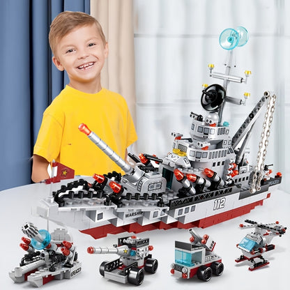 Aircraft Carrier Building Blocks - Fun Educational Toys for Kids!