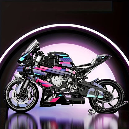 1920pcs Speed Technical Cyberpunk Motorcycle Building Blocks, Super Speed Racing Car 42130 Model, Vehicle Bricks, Halloween Christmas Gifts,