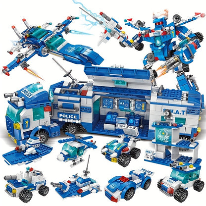 Department Car Building Blocks, City Patrol Police Toy, Vehicle Truck Action Figures Brick Toys For Children, Role-Play Toys For Boys
