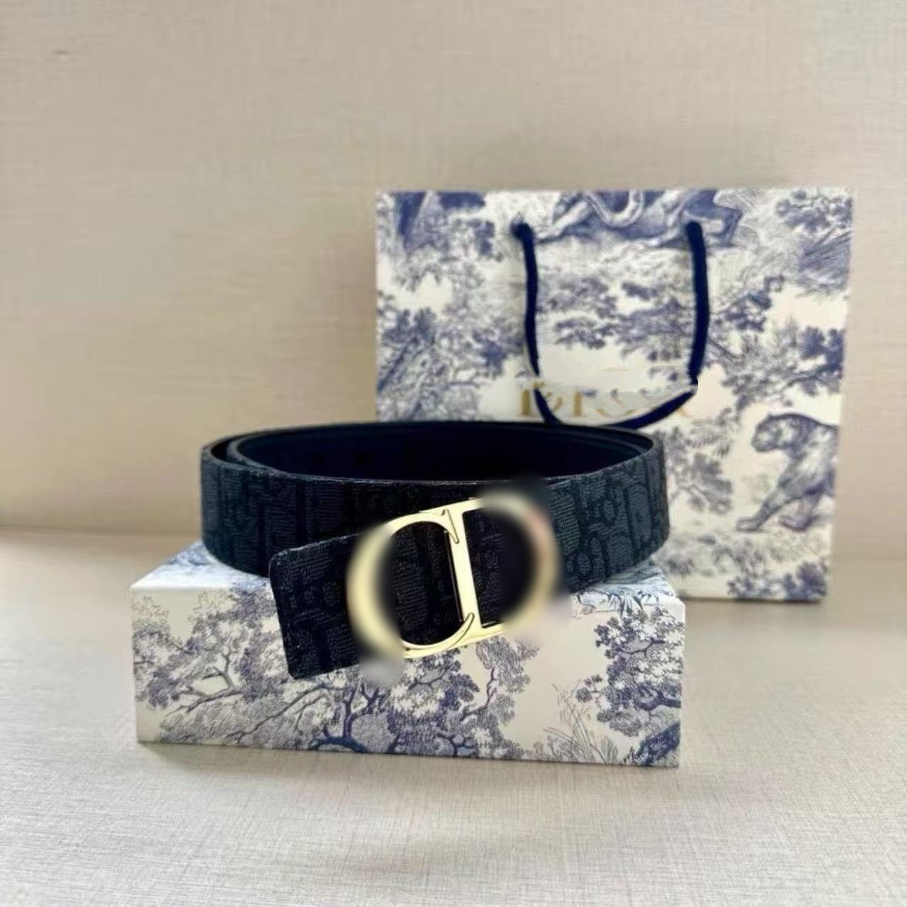 Vintage Monogram Jacquard Pin Buckle Belt