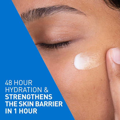 HOTCeraVe PM Facial Moisturizing Lotion, Night Cream with Hyaluronic Acid and Niacinamide, Ultra-Lightweight, Oil-Free Moisturizer for Face, 3 Ounce